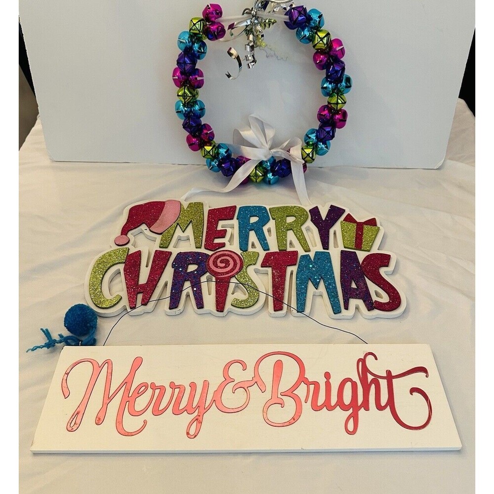 Christmas Girls Room Decor Hobby Lobby Pink Teal Purple Wall Decor Signs Wreath